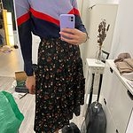 Плиссированная юбка с завышенной талией и цветочным принтом