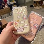 Vinilo o funda para iPhone Oreja de gato rosa kawaii
