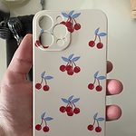 capa de iPhone de arte de cereja doce kawaii