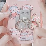 iPhone-hoesje van het oor van de kat van Kawaii roze