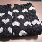 かわいいロリータ ハート編み手袋