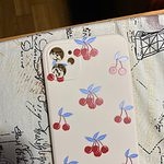 capa de iPhone de arte de cereja doce kawaii