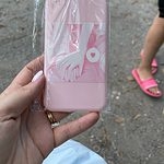 Розовый чехол для iPhone с кавайной девушкой