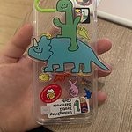 Hoesje van iPhone van de Dinosaurus van de Cartoon van Kawaii het Koreaanse