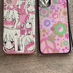 Fodral för iPhone för Kawaii Anime rosa flicka