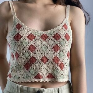 Vintage Knitted Hollow Cami Top