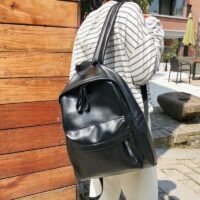 Кожаный рюкзак в стиле преппи в стиле каваи Мода каваи