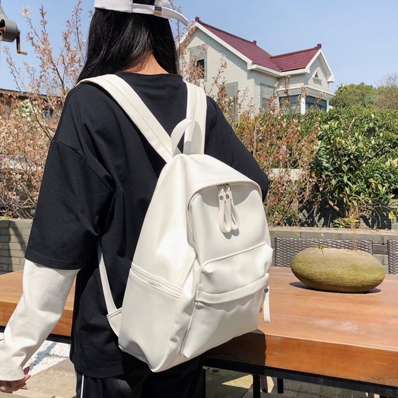 Kawaii Preppy Style Leather Backpack - Kawaii Fashion Shop | Cute Asian ...