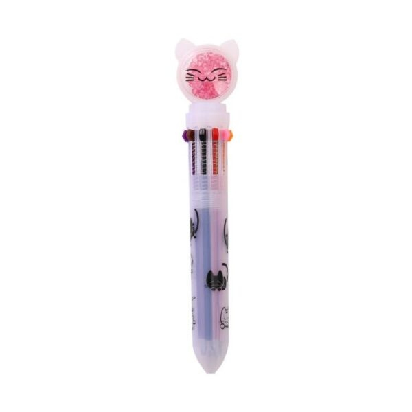 Mehrfarbiger Kitty-Kawaii-Stift, 1 Stück Kugelschreiber kawaii