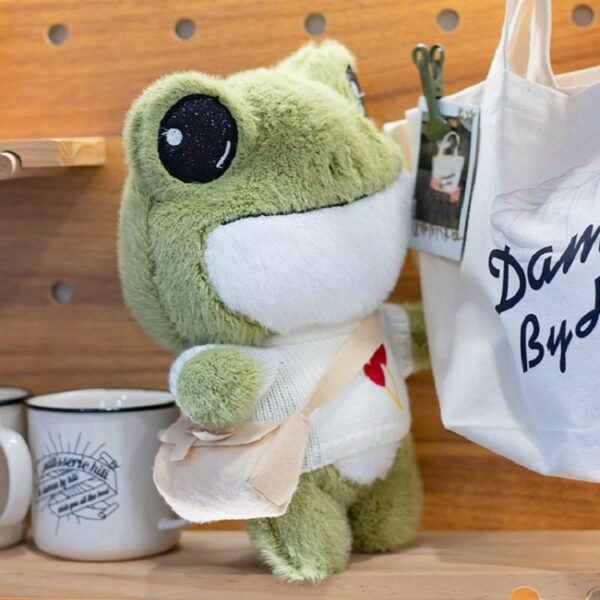 귀여운 큰 눈 개구리 플러시 장난감 개구리 귀엽다