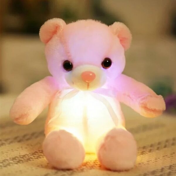 Brinquedo de pelúcia de urso luminoso criativo urso kawaii