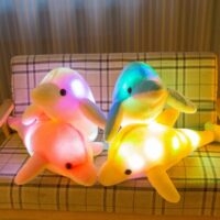 Lindo juguete de peluche de delfín luminoso kawaii creativo
