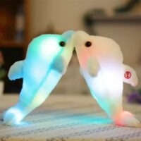 Brinquedo de pelúcia de golfinho luminoso fofo Kawaii criativo