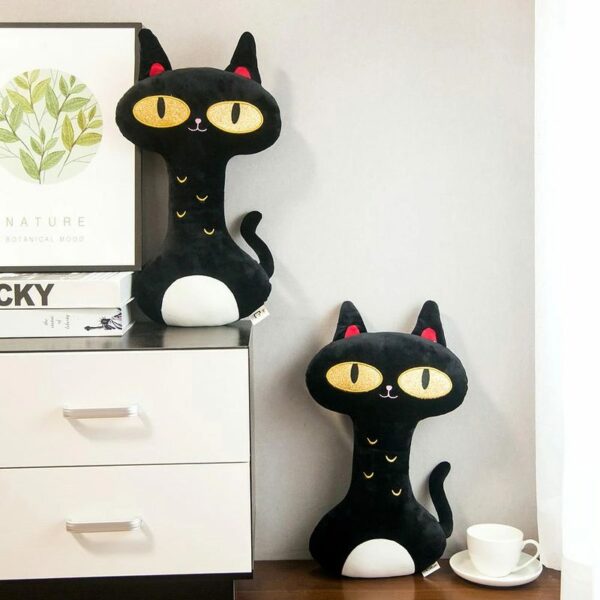 Porte-clés Peluche Chat Noir Mignon - Accessoire Décoration Sac à Dos, Clés Ou Voiture, Cadeau Pour Amoureux Des Chats