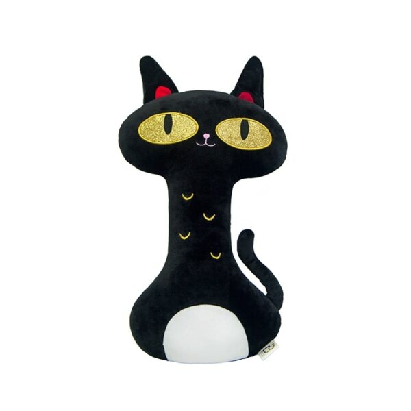 Magisches schwarzes Katzen-Plüschtier Schwarze Katze kawaii