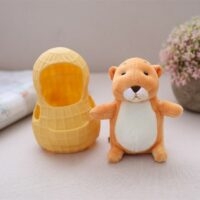 Brinquedos de pelúcia com casca de amendoim de rato fofo Casca de amendoim kawaii