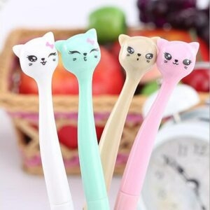 Ручки для кошек с милым выражением лица 2 шт. Мультяшный кот каваи