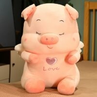 かわいい太った天使の豚のぬいぐるみ人形かわいい
