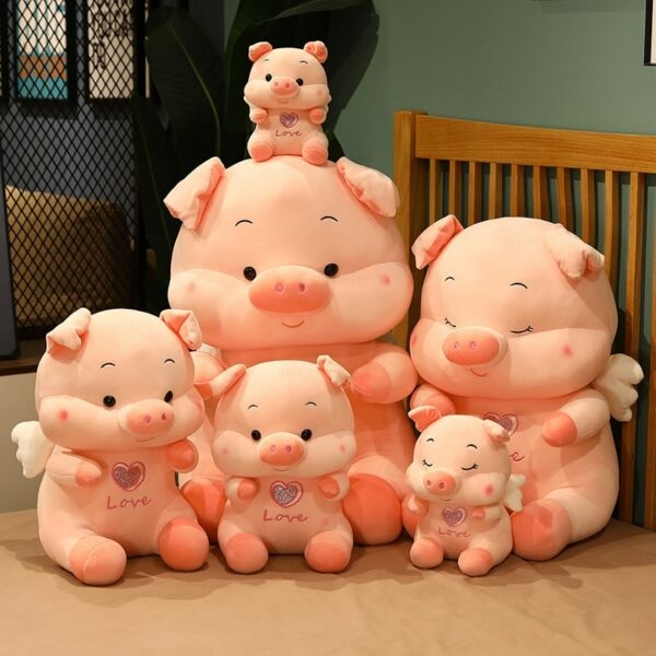 Simpatici giocattoli di peluche di maiale angelo grasso Bambole kawaii