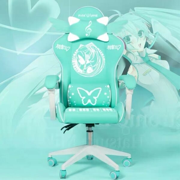 Cadeira de jogos Kawaii Pink Love Anime cadeiras kawaii