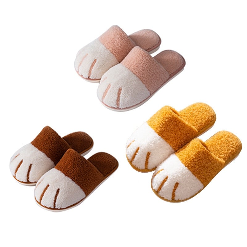 Bear Claw Slippers - Suede - Purple - Pink - 3 Colors - 3 Sizes - ApolloBox