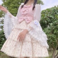 Кавайная 3-цветная внутренняя блузка в стиле Лолита Милый каваи