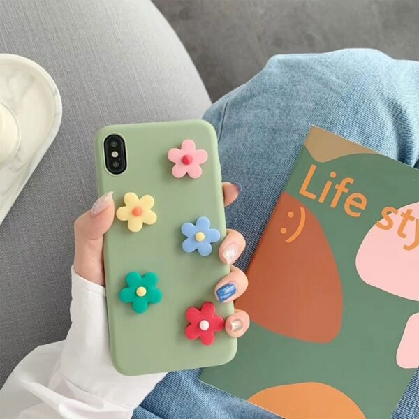 iPhone-hoesje met Kawaii 3D kleurrijke chrysant Chrysant kawaii