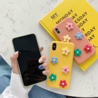 Чехол Kawaii для iPhone с цветной 3D-хризантемой Хризантема кавайи