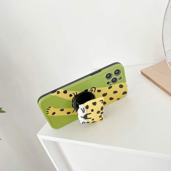 Симпатичный чехол для iPhone с 3D леопардовым принтом Леопард каваи