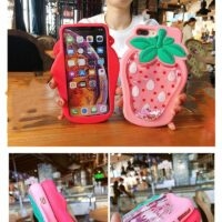Kawaii Liquid Strawberry iPhone Case Silicone kawaii