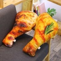 Jouet en peluche mignon d'oreiller de jambe de poulet cuisse de poulet kawaii