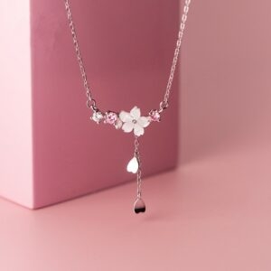 Süße Sakura Silberkette