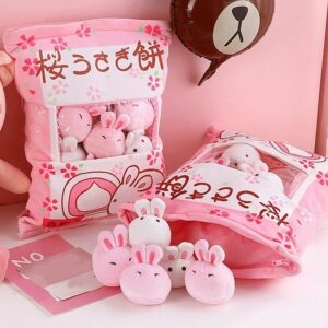 Um saco de bonecos de coelhinho Kawaii japoneses coelho kawaii