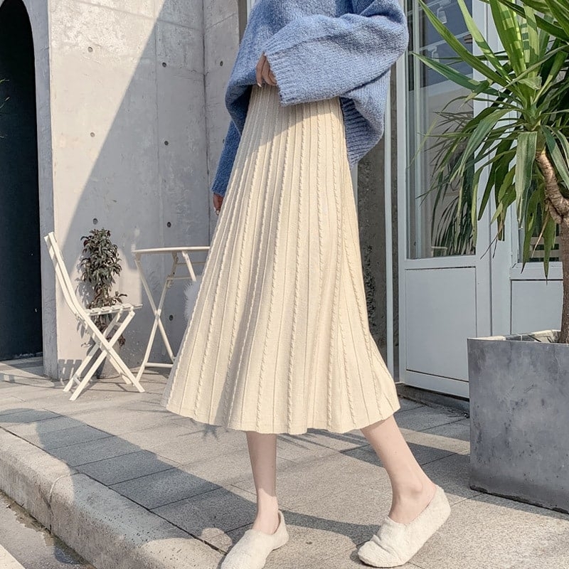 Spring Skirts Women Fashion Casual Solid Color High Waist Large Medium  Length Skirt | Fruugo NO
