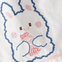 Curto de algodão bordado de coelho de desenho animado Desenho animado kawaii
