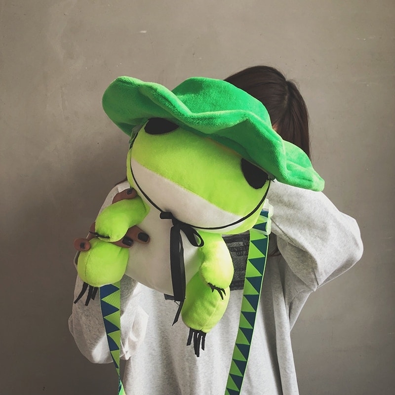 Cute Frog Plush Shoulder Bag - Kawaii Fashion Shop  Cute Asian Japanese  Harajuku Cute Kawaii Fashion Clothing