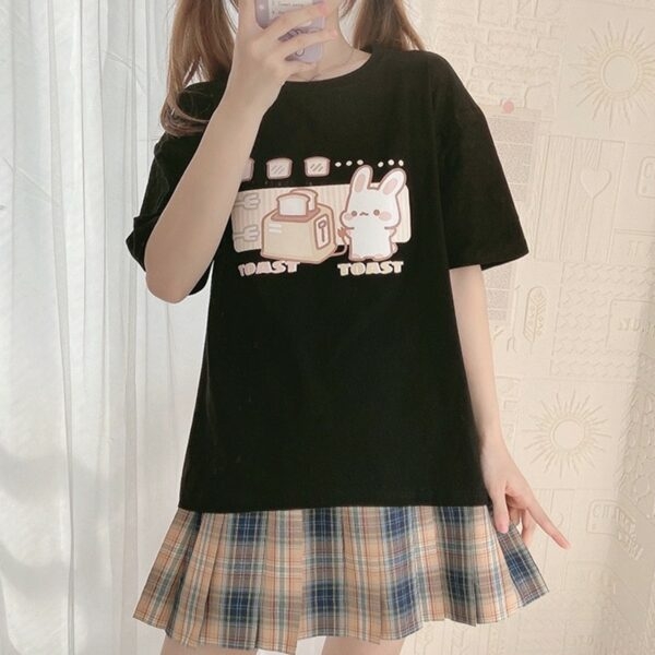 Camiseta estampada Kawaii Cute Bunny