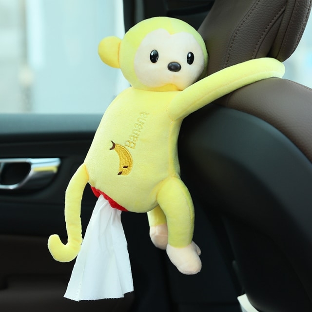 Caixa de lenços de macaco de desenho animado