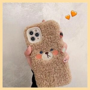 Kawaii Brown Bear Plush iPhone Case Brown Bear kawaii