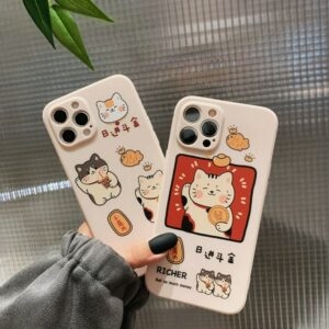 Coque iPhone Lucky Cat (chat chanceux)