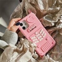 Чехол Kawaii Retro с розовым сердечком для iPhone Сердце каваи