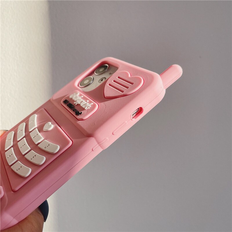 Kawaii Retro Pink Heart IPhone Case - Kawaii Fashion Shop | Cute Asian ...