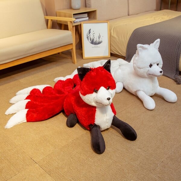 Brinquedos de pelúcia Red Nine Tails Fox Raposa kawaii