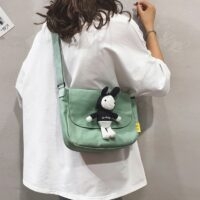 Cute Cartoon Rabbit Canvas Messenger Bag canvas bag kawaii