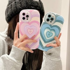 Cute Pink Love Heart iPhone Case