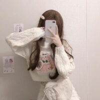 Kawaii Bunny Surprise tröja / kjol Harajuku kawaii