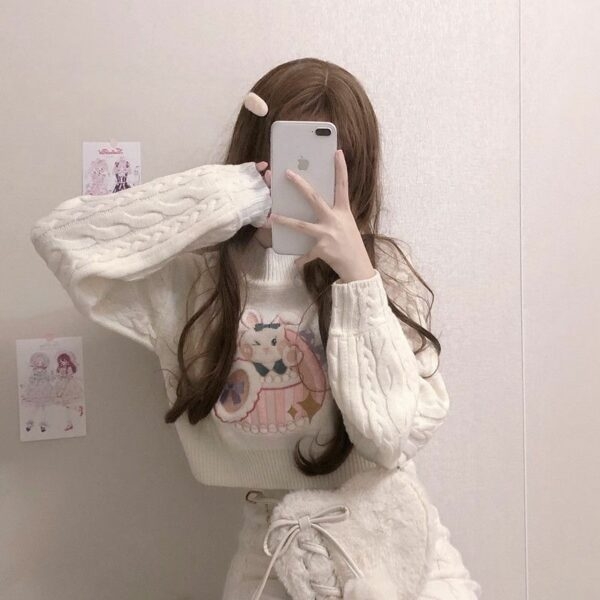 Kawaii Bunny Surprise Sweater / Skirt Harajuku kawaii