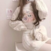 Kawaii Bunny Surprise Pullover / Rock Harajuku-Kawaii
