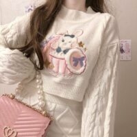 Sweter/spódnica Kawaii Bunny Surprise Kawaii Harajuku