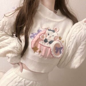 Kawaii Bunny 서프라이즈 스웨터 / 스커트